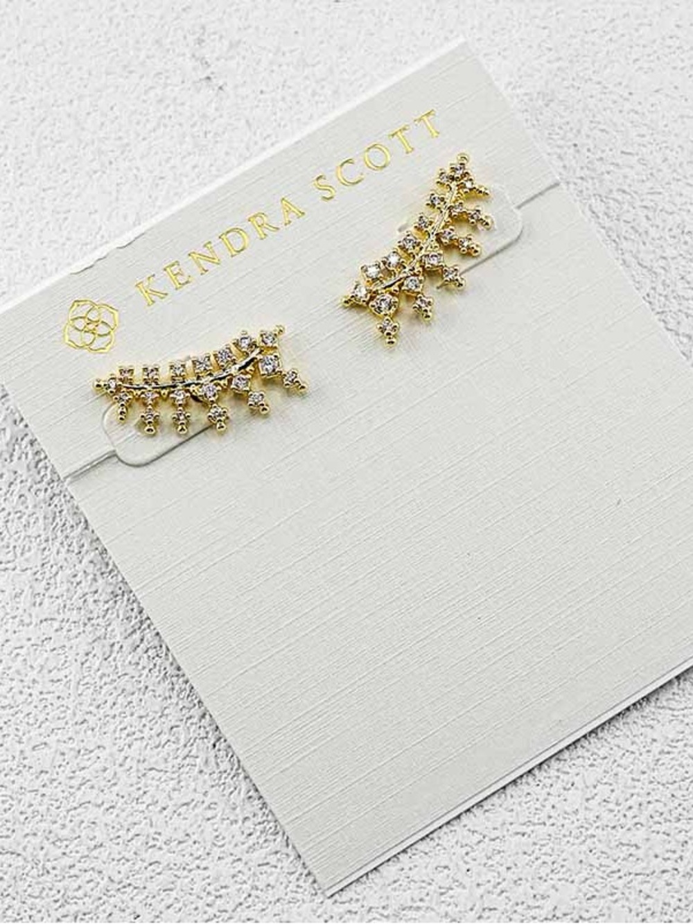Kendra Scott Gold Crystal Ear Jackets
